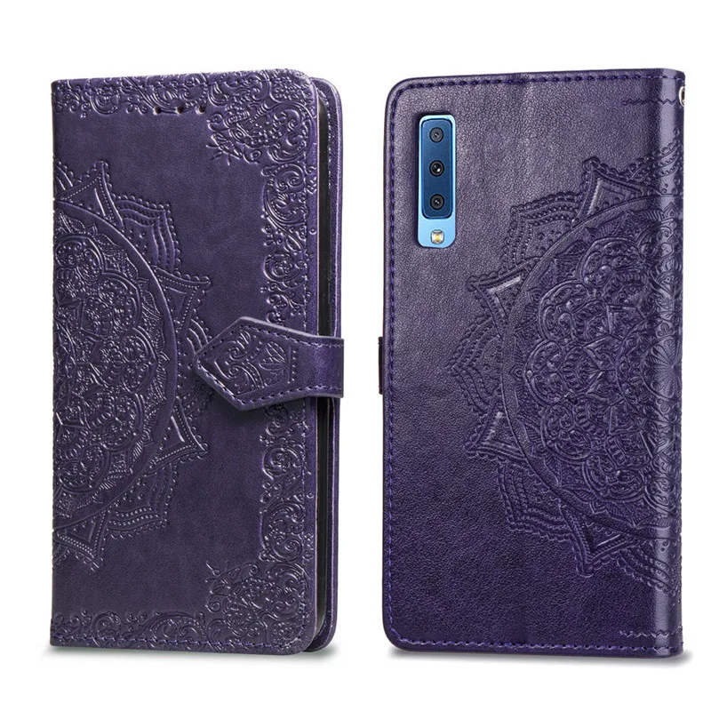 silicone case samsung Luxury Leather case For Samsung Galaxy A7 2018 Wallet Card Holder Phone Case For Samsung Galaxy A 7 2018 A750 A750F 6.0' cover samsung silicone case