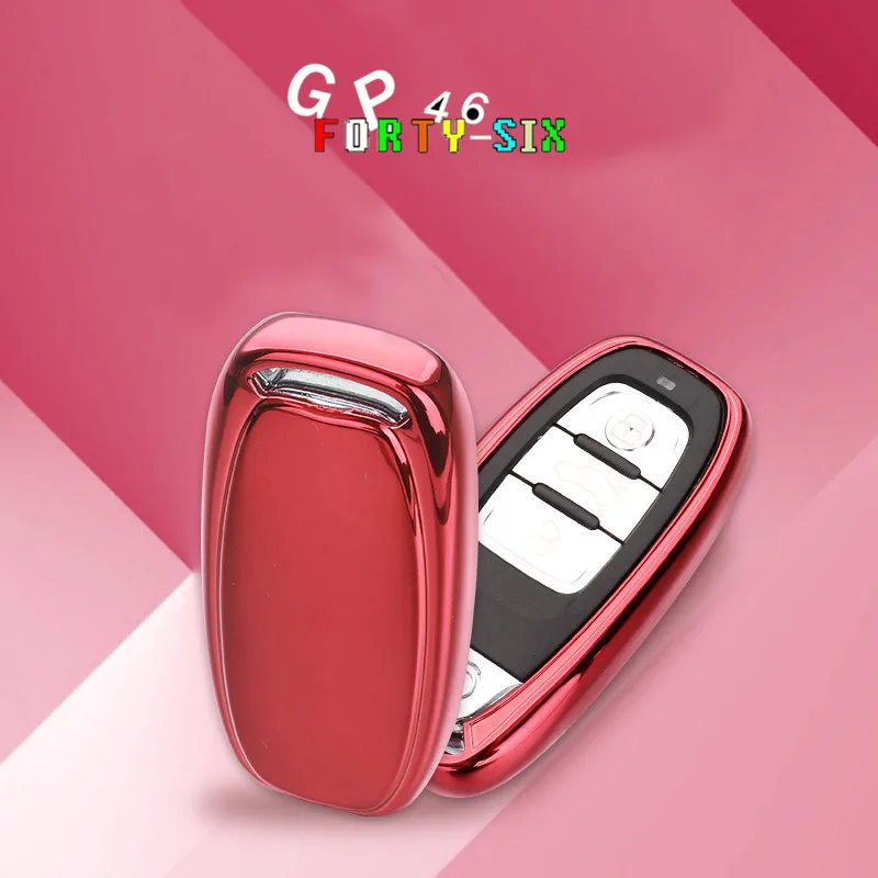Gpfortysix высокое качество TPU чехол для автомобиля чехол для AUDI A4 A5 A6 B6 B7 B8 A7 A8 Q5 Q7 R8 TT S5 S6 S7 S8 SQ5 автомобильные чехлы 5 видов цветов - Название цвета: Красный