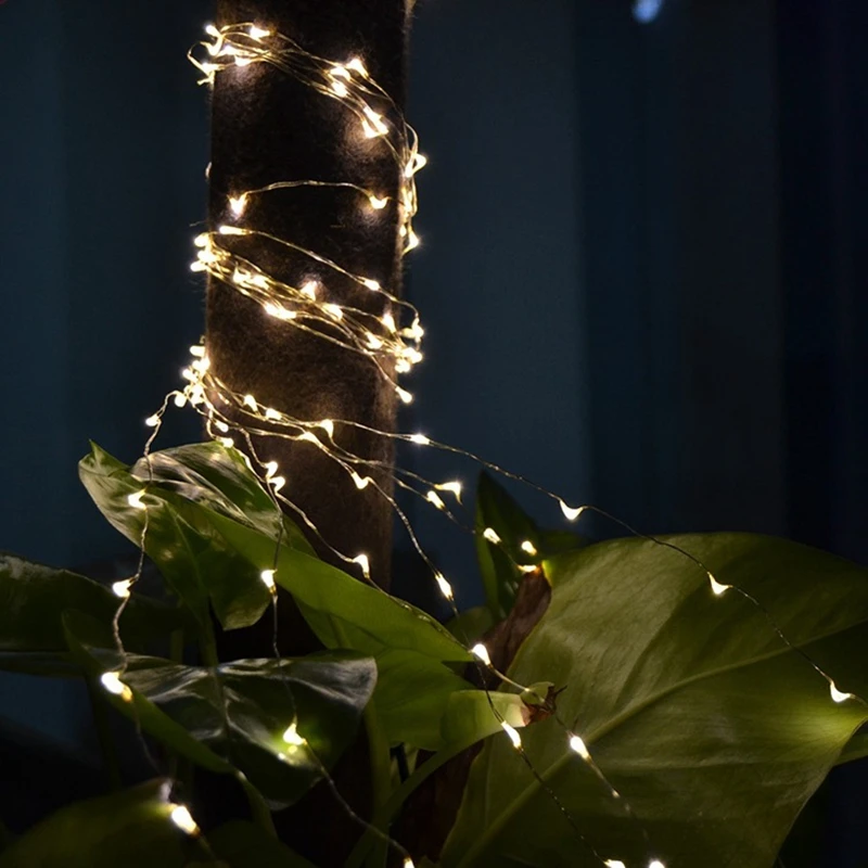 Дерево светодиодный подвесной провод гирлянды водонепроницаемый USB сказочная гирлянда Праздничная Свадебная вечеринка Новогодняя Рождественская елка украшение светодиодный