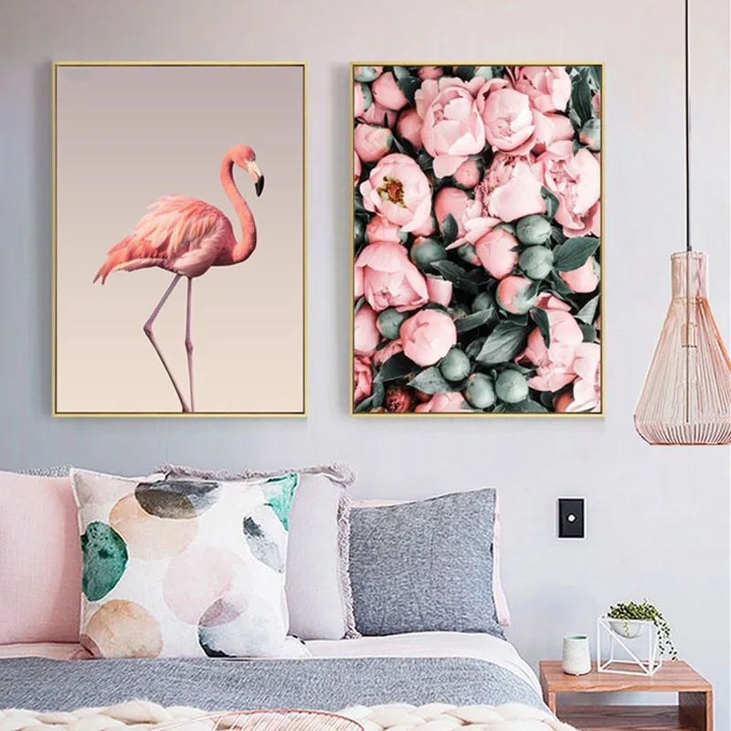 

Fashion A4 Vintage Hd Art Prints Nordic Sea Flamingo Roses Poster Hippie Wall Picture Canvas Painting Office Home Decoration