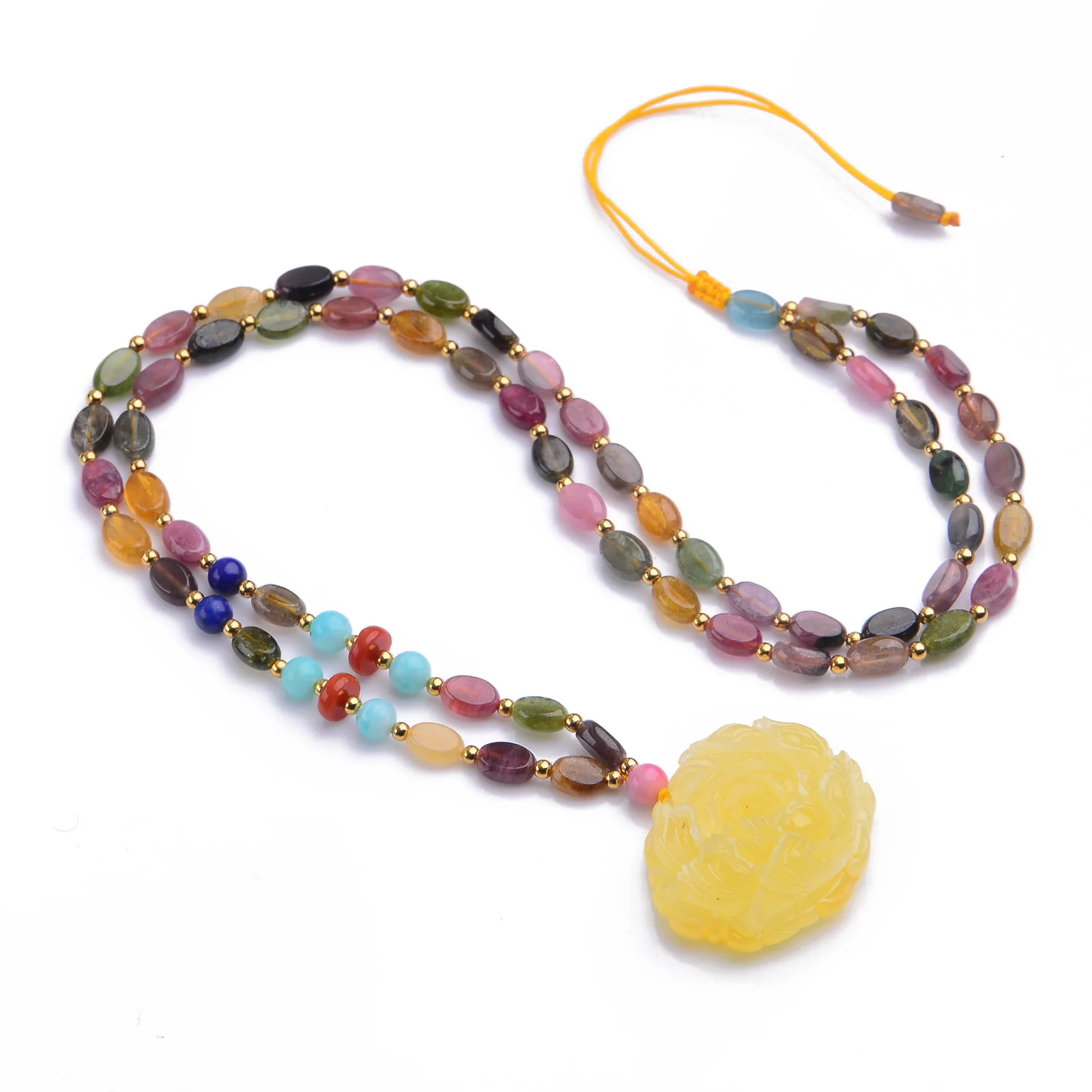 

Handmade Authentic Tourmaline Necklace Pendants