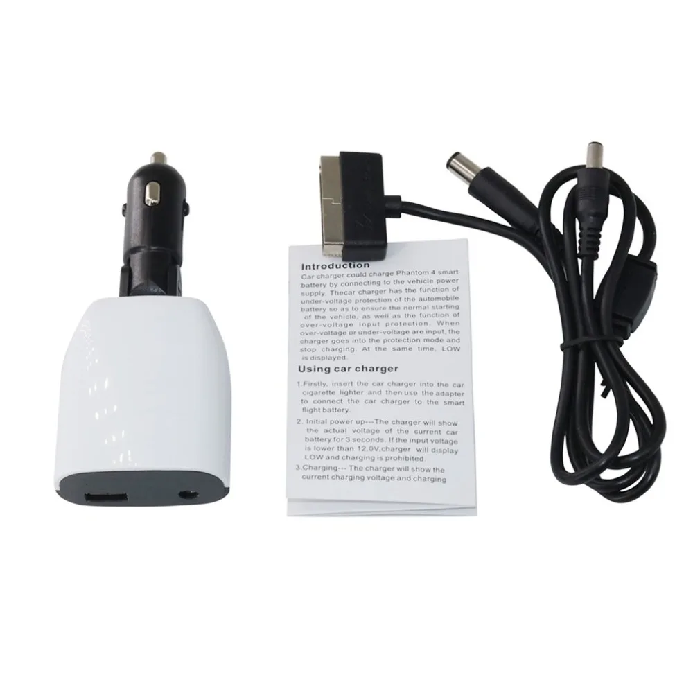 

Intelligent Car Charger with Voltage Digital Display USB Port Safety Charging for DJI Phantom 4 RC Drone Battery Transmitter