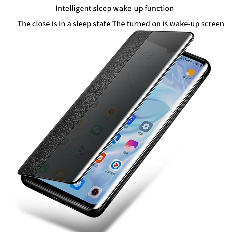 Для HUAWEI P30 Pro чехол из натуральной кожи с умным окошком для просмотра для HUAWEI P20 Pro откидной Чехол для HUAWEI P20 P30 Pro Чехол