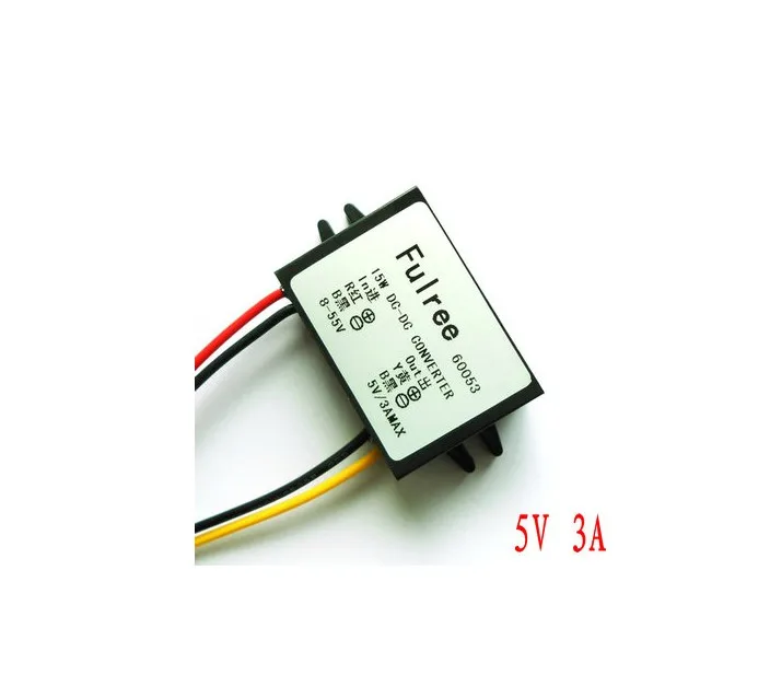 Водонепроницаемый конвертер постоянного тока регулятор 8-55V 12/24/36/48/55 в Шаг вниз до 5V 15 Вт 3A