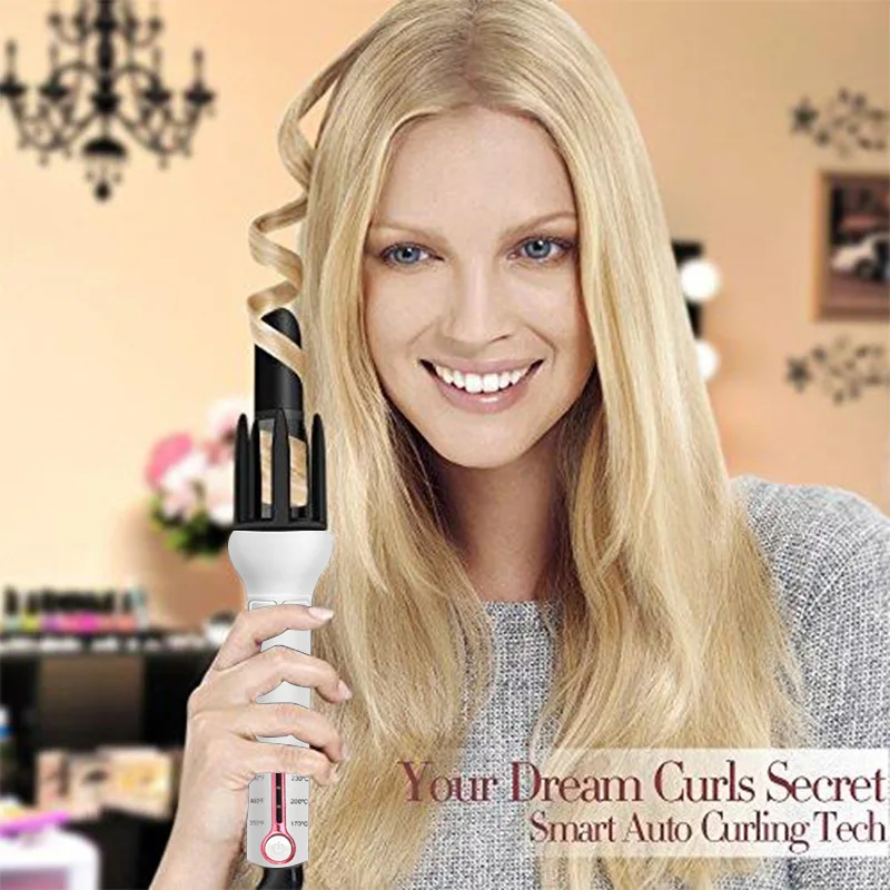 

2019 Professional Automatic 1" Hair Curling Iron Magic Electric Hair Curler Roller Curling Wand Ceramic Hair Styling Tools