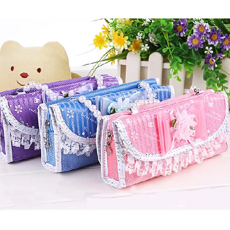 Korean school supplies stationery, girls school pencil case, kids girl