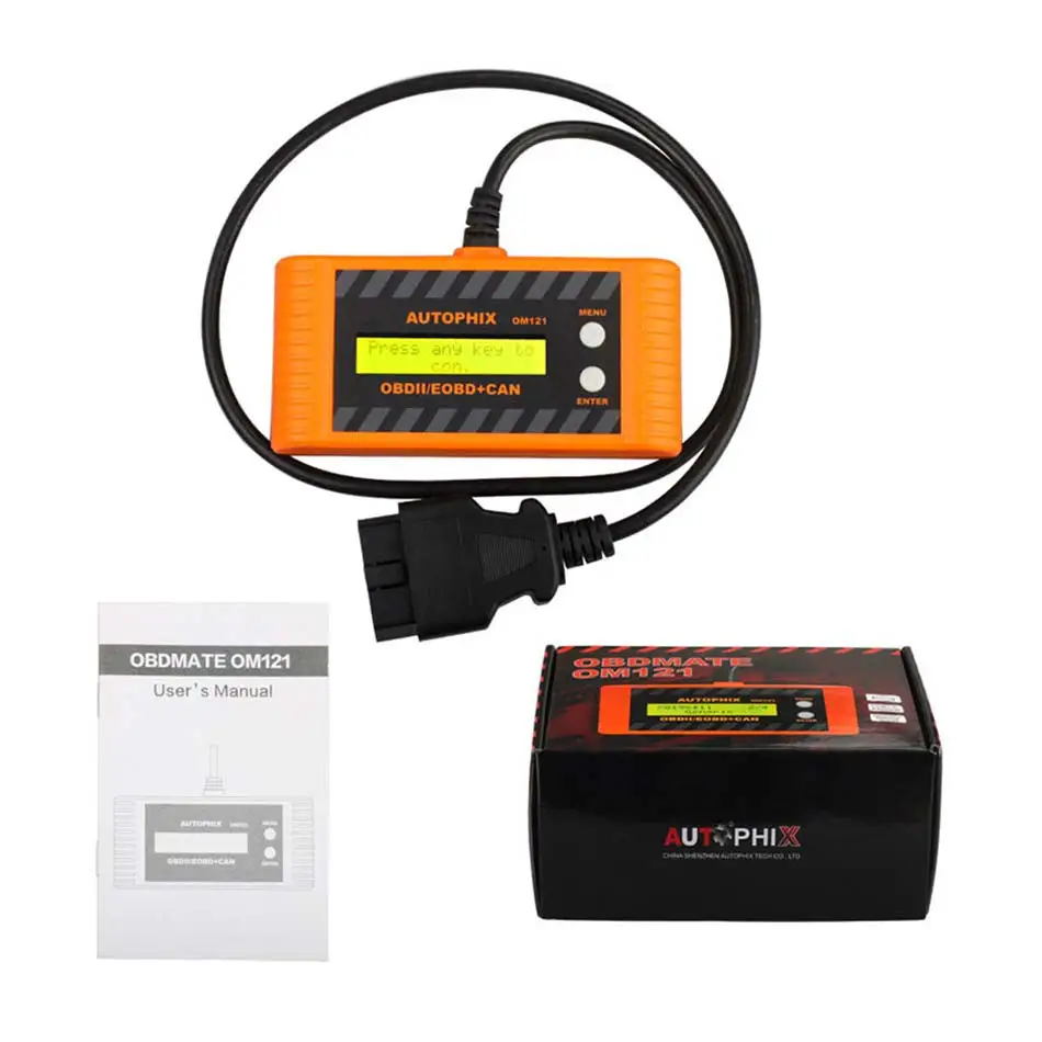 Автомобильный OBD2 автоматический сканер Autophix OM121 EOBD obd 2 obd2 может сканировать