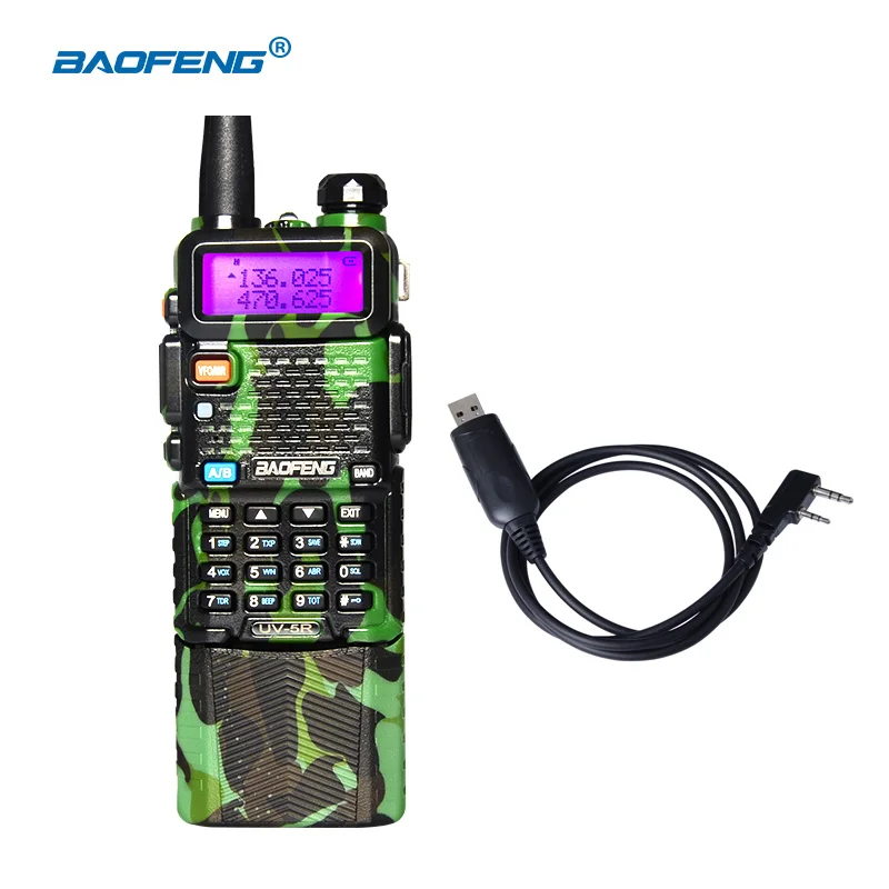 BAOFENG UV-5R рация с 3800 мАч литий-ионная батарея камуфляж 136-174/400-520 МГц двухдиапазонный двухстороннее радио VHF/UHF UV5R