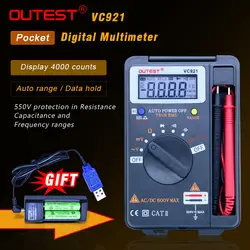 OUTEST 3 3/4 Multitester VC921 3999 DMM vs ВИКТОР vc921 мини встроенный ручной карманный цифровой мультиметр частоты