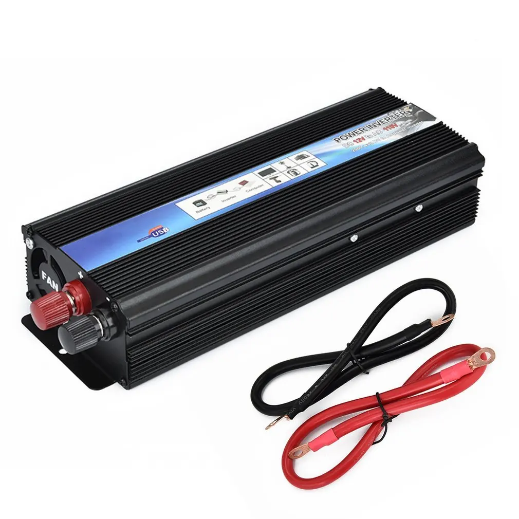 12v Dc To Ac 110v/220v Auto Inverter 2000w Car Power Modified Sine Wave