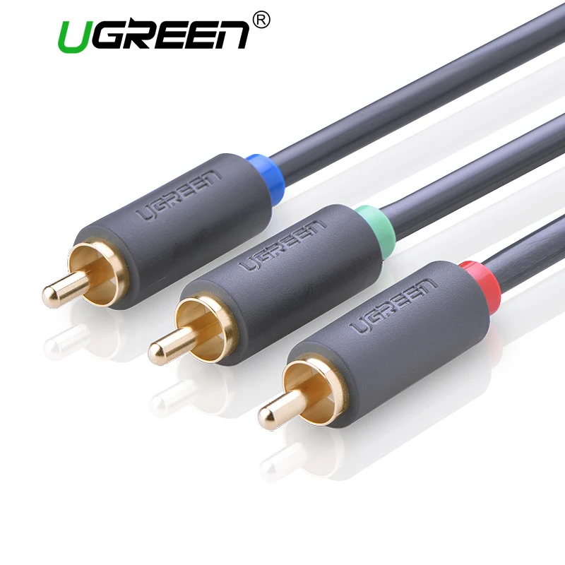 

Ugreen 3RCA TO 3RCA Video Cable Male to Male Ycbcr Cable Gold Plated RCA Cable 3M 5M for DVD VCD TV