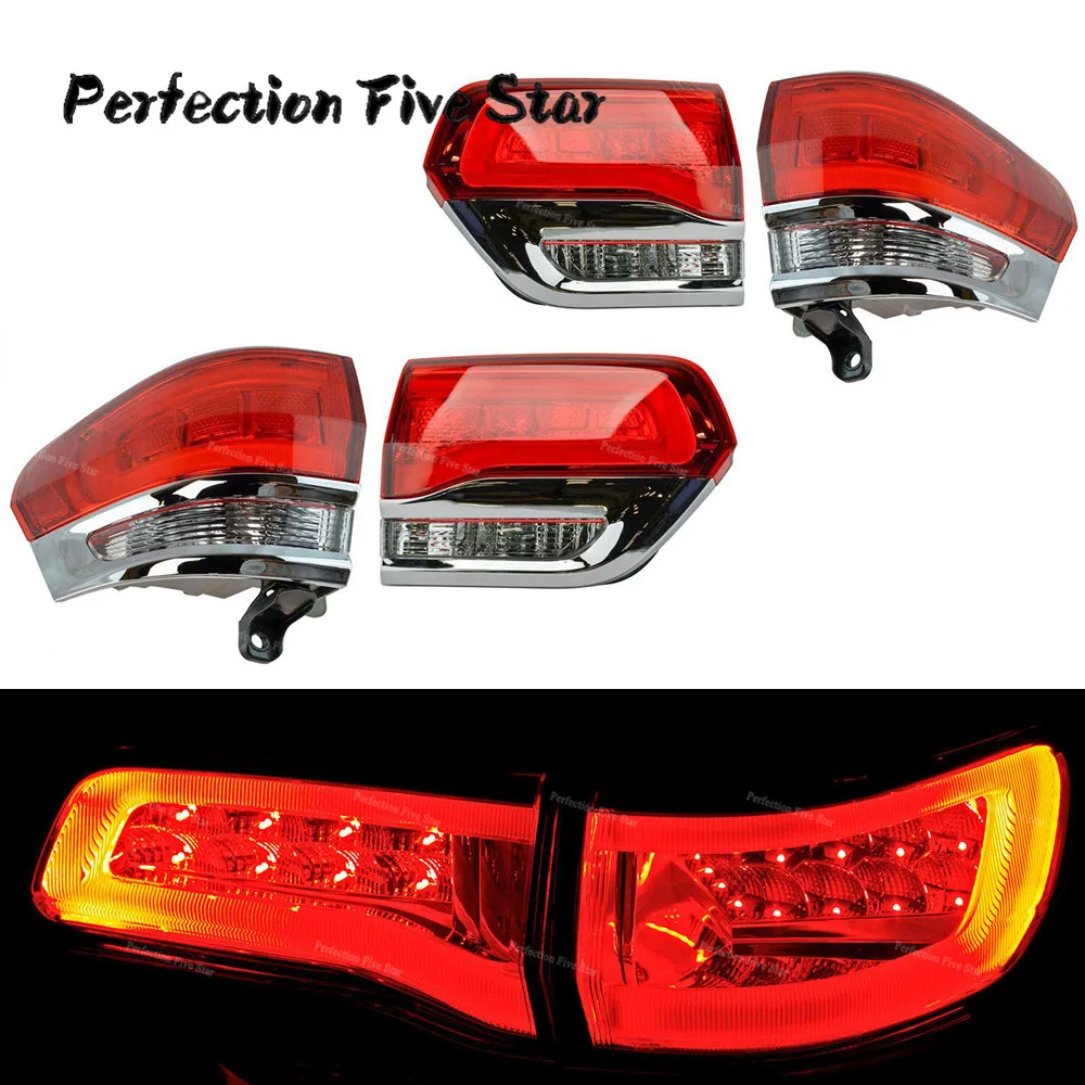 Carbon Fiber Tail Brake Light Car Sticker For JEEP Grand Cherokee 2014-2019