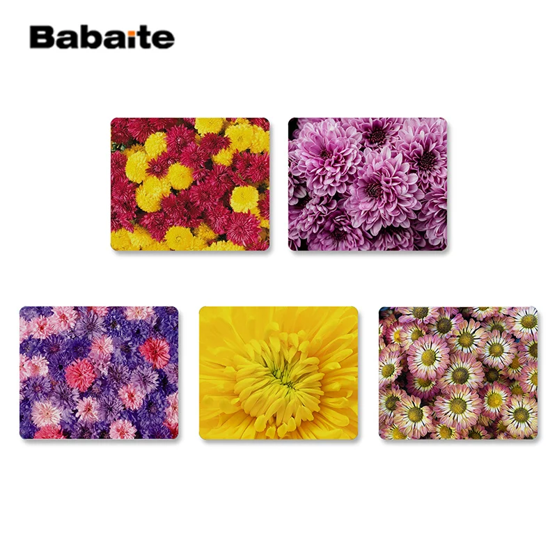 

Babaite In Stocked chrysanthemum Rubber Mouse Durable Desktop Mousepad Smooth Writing Pad Desktops Mate gaming mouse pad