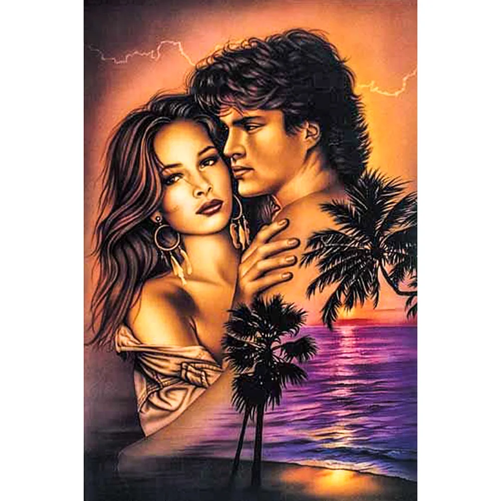 

DIY Diamond Embroidery Sunset Lovers Full Square/round Diamond Painting Cross Stitch Kit Mosaic Home Decor