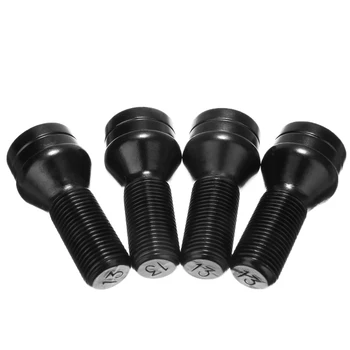 

5pcs/set Black Wheel Lock Set Black Lug Bolts M14x1.25 For BMW F-Models 36136776076 6776076