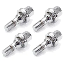 4 قطعة M12x1.25 17 مللي متر تعبير عن قمة السعاده المكسرات سبائك البراغي شقة مقعد لبيجو 206 406 407 607 1995-2014 كروم