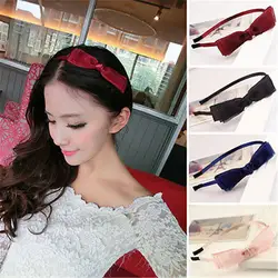 Новые модные женские туфли милые девушки Hairbands эластичный тюрбан лук волос Группа повязка для взрослых Лидер продаж W03