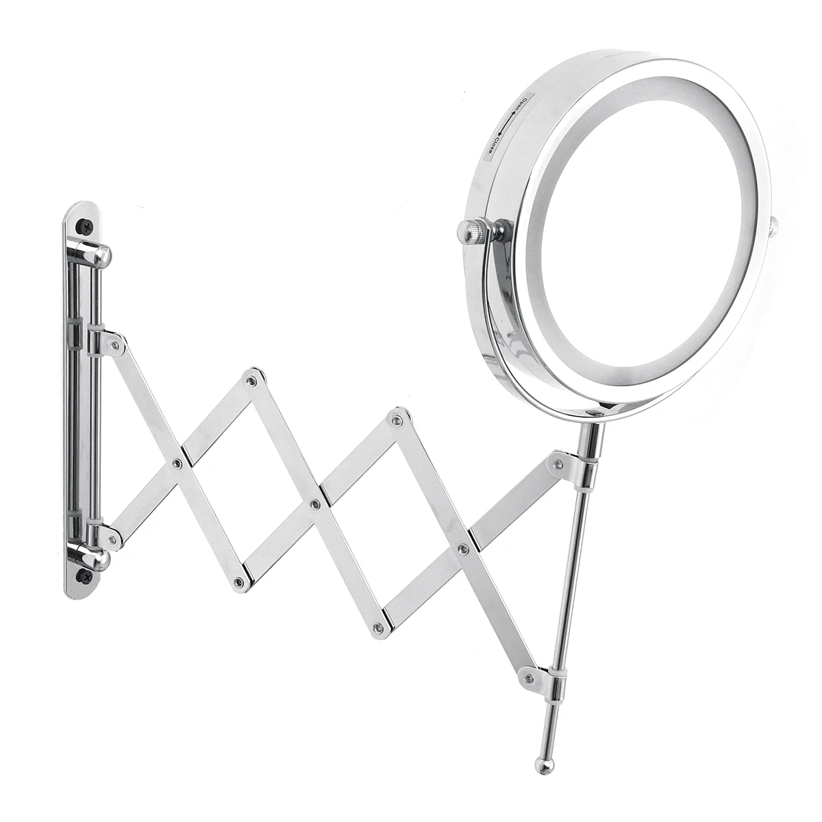 6 ''3X зеркалом Выдвижная увеличительное зеркало для макияжа, бритья настенный светодиодный светильник Ванная комната зеркала для макияжа