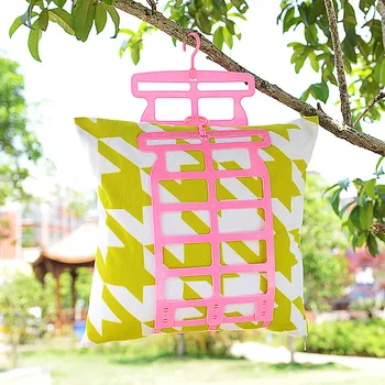 

1pc Double Hook Practical Drying Pillow Rack Pillow Plush Toy Clothes Drying Rack Sweater Multi-function Hanger Top Quality
