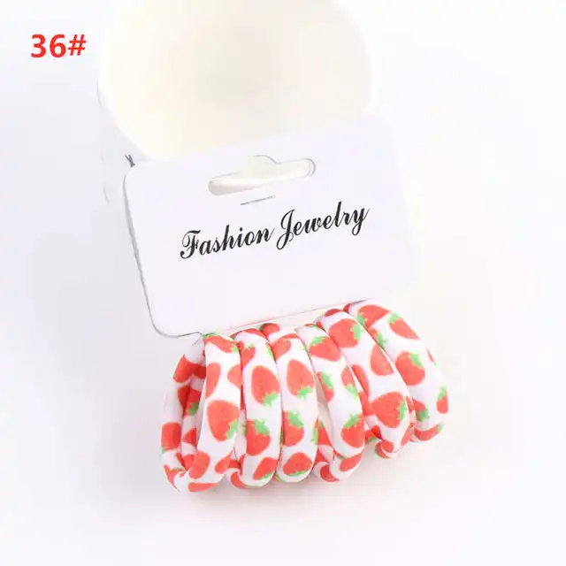 6PCS/Sett Cute Girls Elastic Hair Bands Scrunchies Ponytail Holder Rubber Bands Hair Ties Sweet Kids Hair Rope Hair Accessories style 36