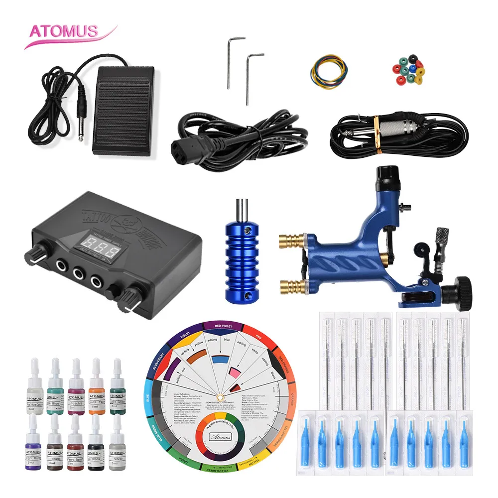 

Tattoo Machine Kit Motor Gun Professional Rotary Pen Pro Complete Set Complete Gun Set Kit Rotary Pen Kits Motor Liner Shader