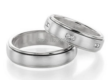 

2014 classic white gold color health titanium wedding band couples promise ring