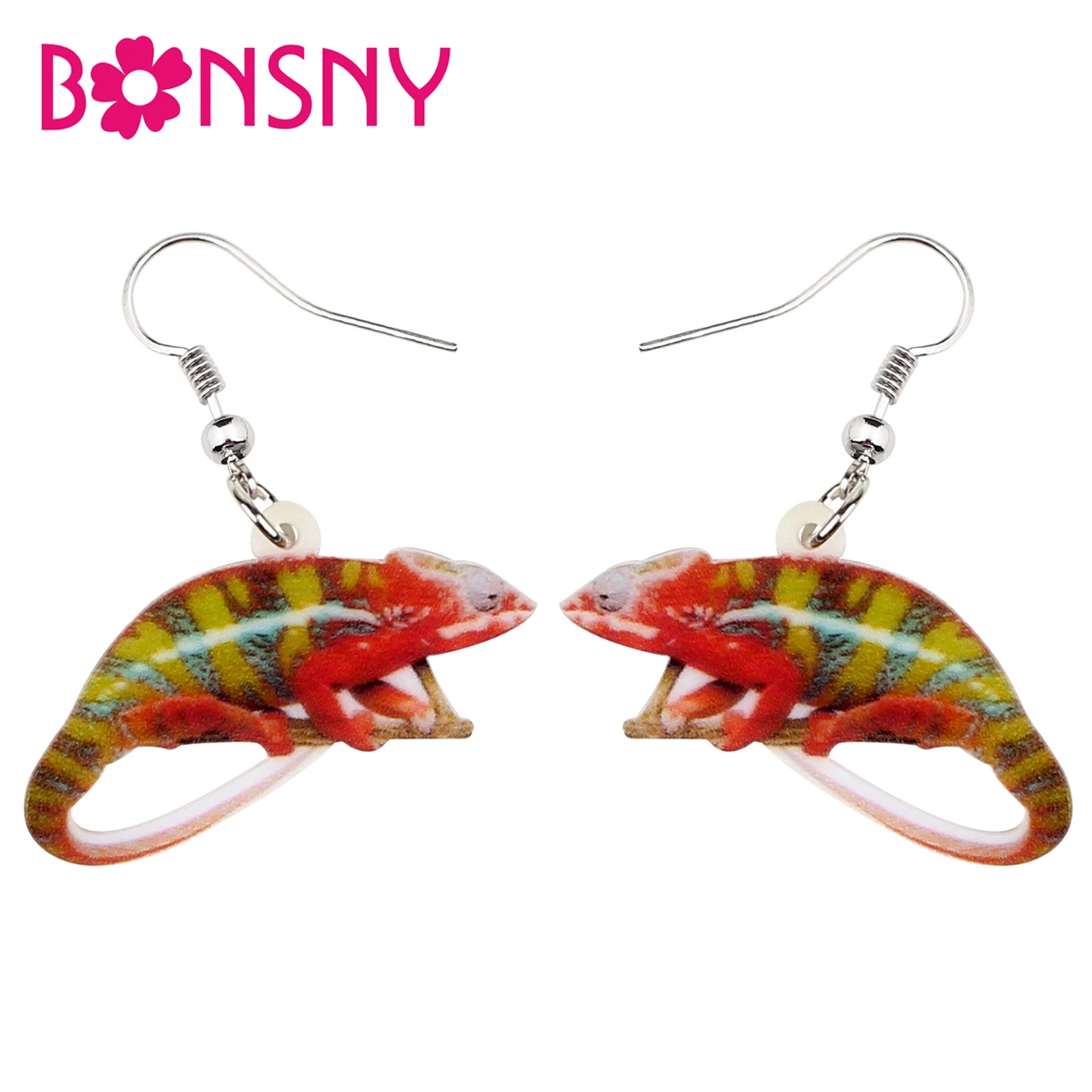 Серьги-хамелеоны Bonsny акриловые серьги-подвески в форме капли новинка украшения