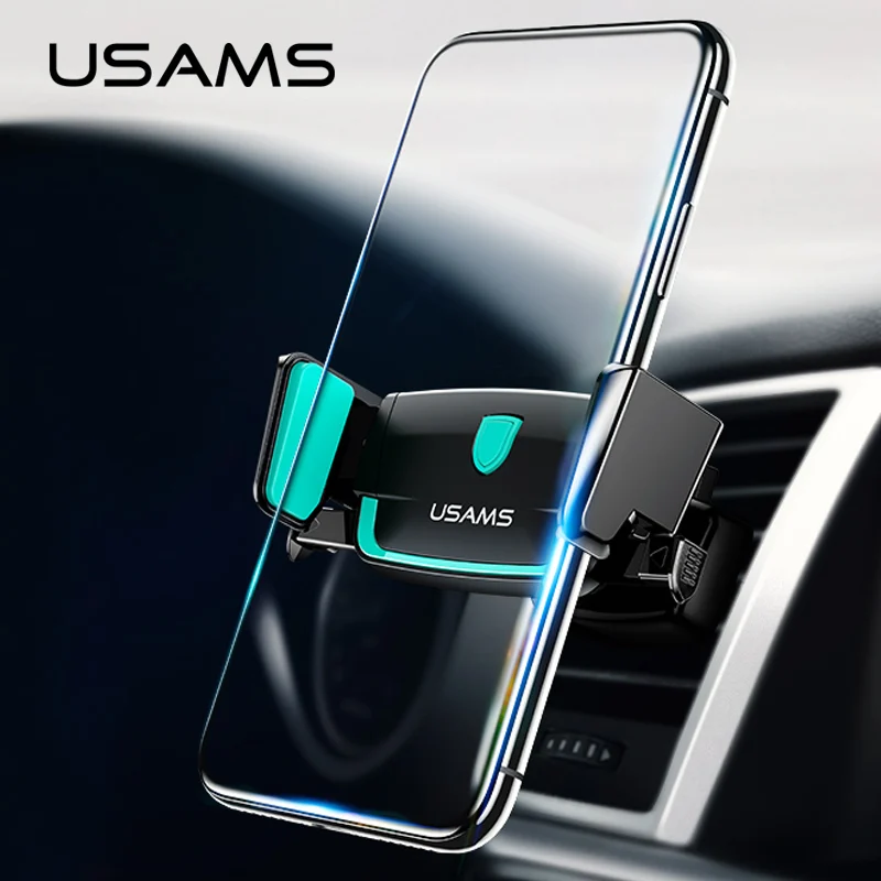 

USAMS Car Phone Holder,Universal Car Holder Stand 360 Degree Rotation Air Vent Mount Elastic Holder for iPhone 7 Xiaomi Samsung