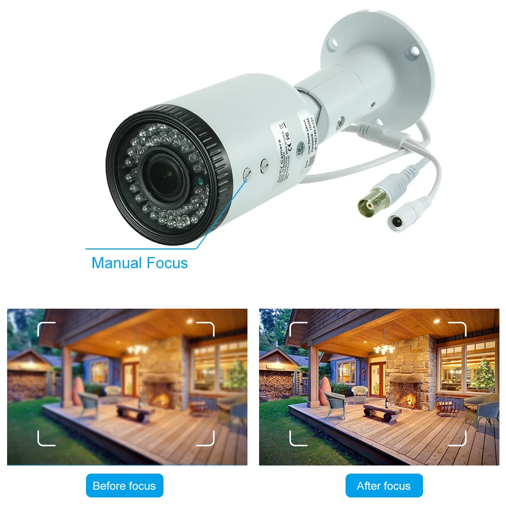 

4MP ( 1080P / 1440P / 1520P ) AHD IR Bullet CCTV Analog Weatherproof Camera Support IR-CUT Night Vision 42pcs Infrared Lamps