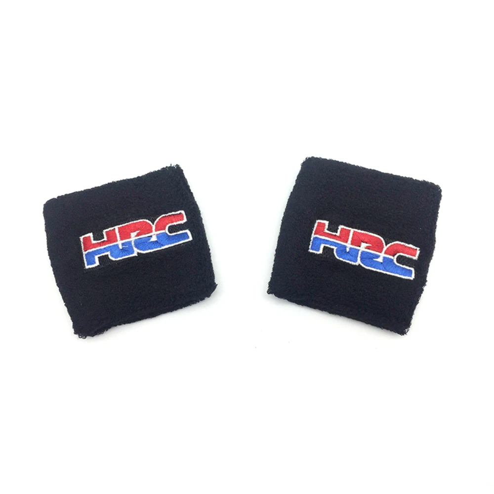 Motorcycle Universal Large Black Brake Clutch Reservoir Sock Cover For Honda HRC FLUID TANK OIL CUP