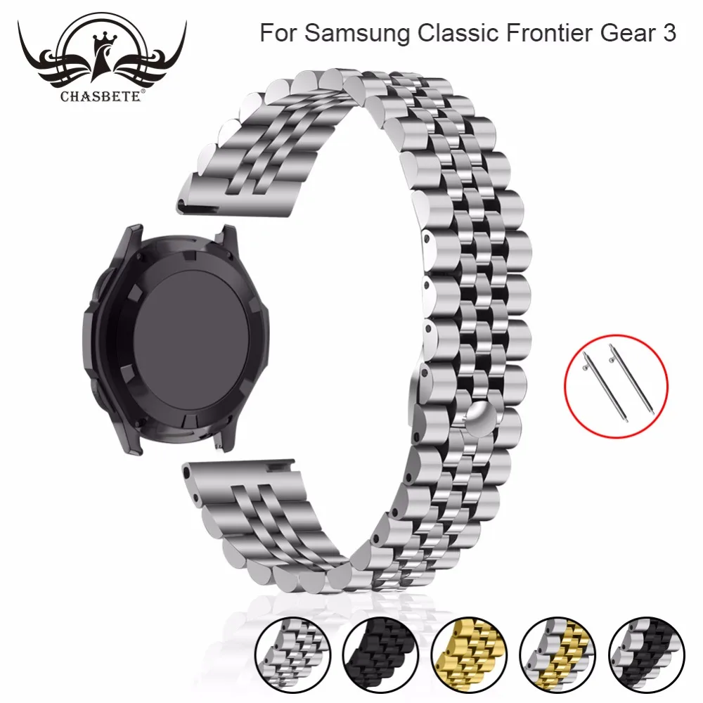 Ремешок для часов из нержавеющей стали 22 мм Samsung Gear S3 Galaxy Watch 46 Quick Release + Бабочка