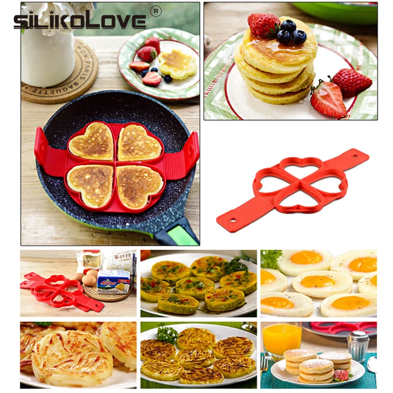 Силиконовые формы для приготовления Блинов SILIKOLOVE, формы для колец, кухонные инструменты для приготовления яиц, Прямая поставка, VIP клиент
