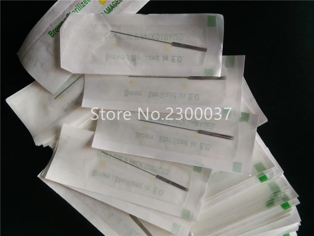 

100pcs/pack 5F Flat Tattoo Machine Needles Permanent Makeup Needles Sterilized Disposable for Eyebrow Lips Eyeliner 0.35X50MM