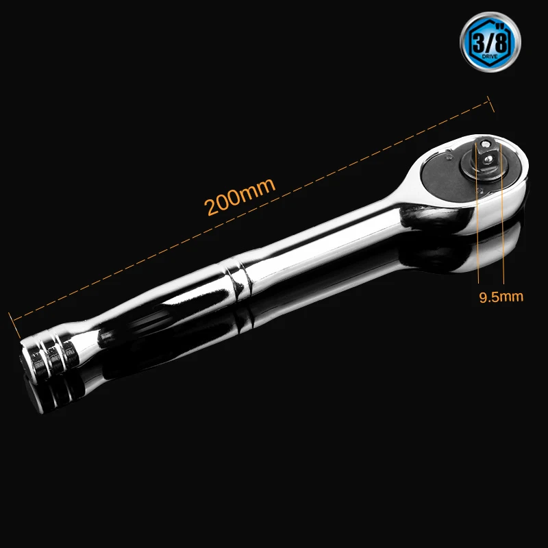 

1pc 3/8 Inch Ratchet Wrench Practical Torque Sanner Universal Vehicle Cycle Socket Wrenches Repair Tool
