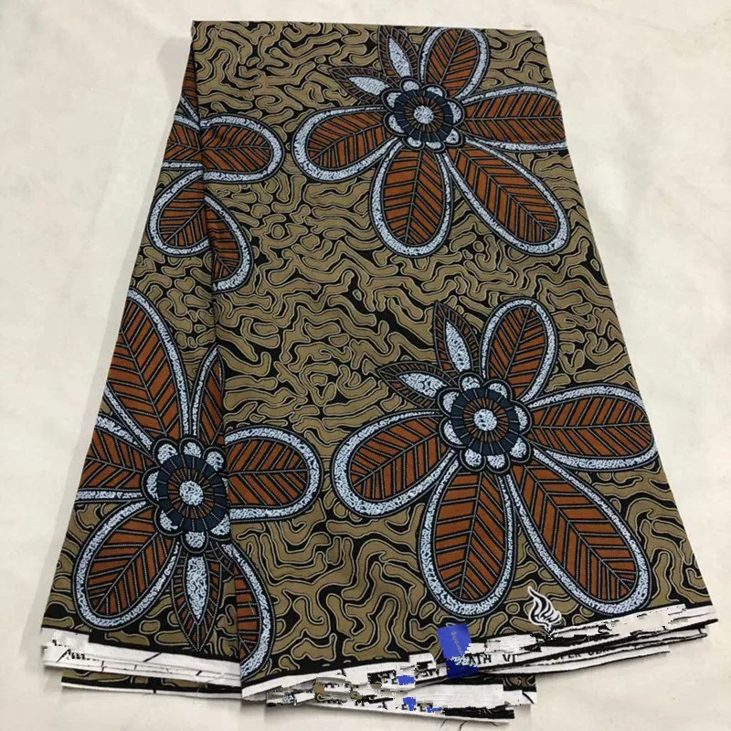 

fashion African Polyester Wax Prints Fabric Super Hollandais Wax High Quality 6 yards African Fabric for Party Dress!A37-47