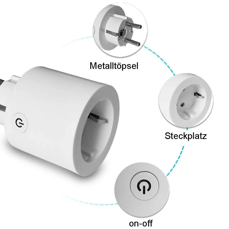 Умная вилка совместима с Alexa, умная жизнь Wifi умная розетка совместима с Echo, Google Home, умными домашними устройствами