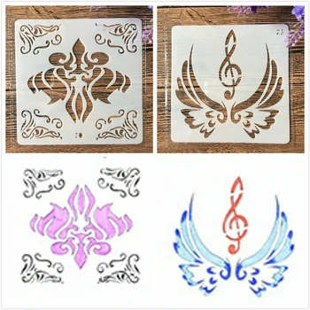 

1Pair 13cm Music Note Wing DIY Craft Layering Stencils Painting Scrapbooking Stamping Embossing Album Paper Template