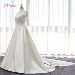 Melice сексуальная глубокий v-образный вырез аппликация кружевная «русалка» свадебное платье 2019 бисером органза свадебное платье-труба Vestido de