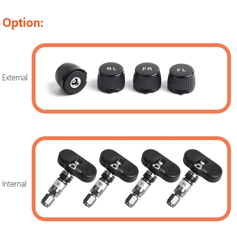 Ancel Автомобильная TPMS система контроля давления в шинах Солнечная и USB 2 1