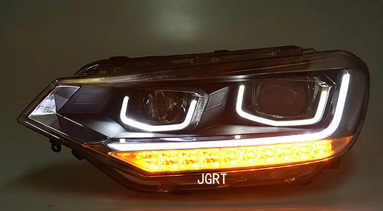 Стайлинга автомобилей фар сборки- для Volkswagen Passat Touran DoubleU Ангел глаз светодиодный DRL Объектив Двойной Луч H7 с hid комплект 2 шт