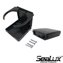 Sealux Пластиковый черный Регулируемый напиток складной стаканчик для морской яхты, лодки и автомобиля RV