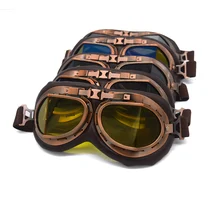 Gafas Vintage evomosa para motocicleta, gafas de piloto, casco de la Segunda Guerra Mundial, gafas de crucero, gafas de moto, fuera de la caña, gafas de cobre MX