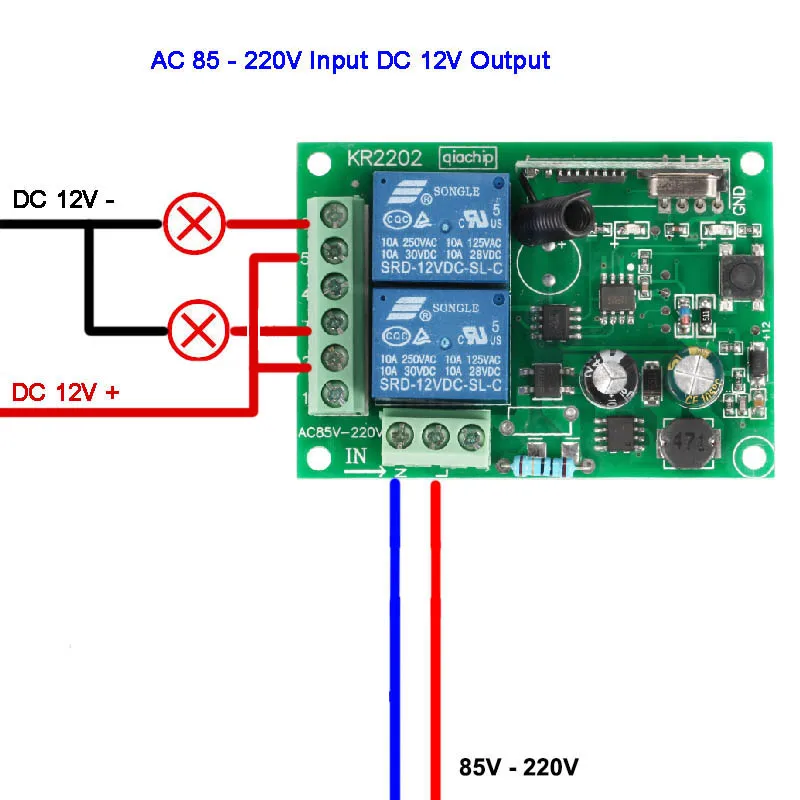 433 МГц Универсальный беспроводной пульт дистанционного управления RF переключатель AC 220 В реле управления приемник и оболочка для открывания ворот