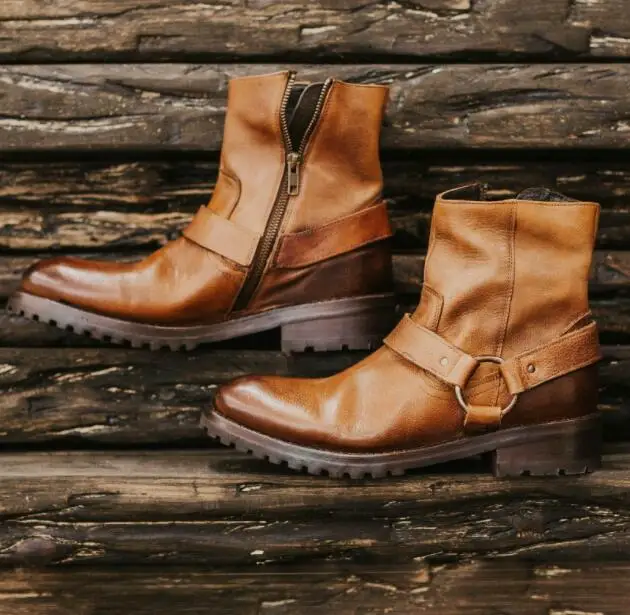 

Eur&USA style shoes autumn winter new product comfort square with low tube men's boots retro cowboy boots western cowboy shoes