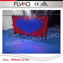 P6 внутренний светодиодный гибкий видео-экран 4ft по 7ft dj вечерние приспособление