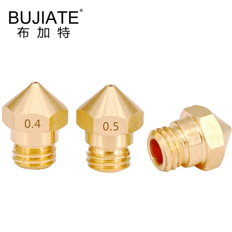 5pcs/lot MK10 Nozzle 0.2mm 0.3mm 0.4mm 0.6mm 0.8mm Copper M7 Threaded Part For Extrusion 3D Printers Parts 1.75mm Filament Brass |