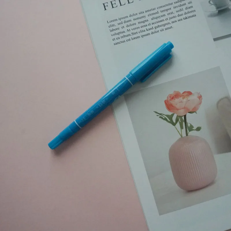 1 шт. 18 цветов эскизный маркер маслянистая художественная школьная Ручка двуглавый товары для рукоделия маркеры для рисования маркеры набор Манга - Цвет: Sky blue