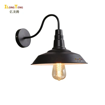 

Led Vintage Wall Lamp E27 Edison light Iron Loft Retro Lights Paint Lamp Shade Wall Lights American Simplicity Pot Cover Lights