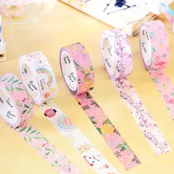 Bande décorative et en papier pour Album, 15mm x 7m, 1 pièce, Scrapbooking, papeterie, rubans de masquage, cadeaux, fournitures scolaires et de bureau 