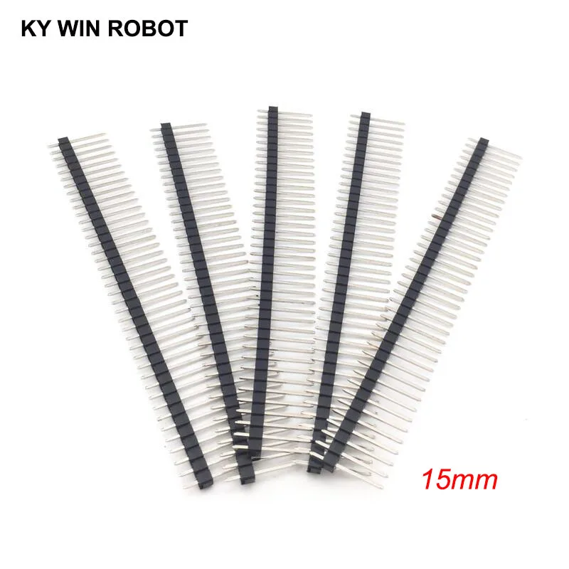 

10pcs/lot 2.54mm 1X40 15MM Height Single Row Male Copper Pin Header